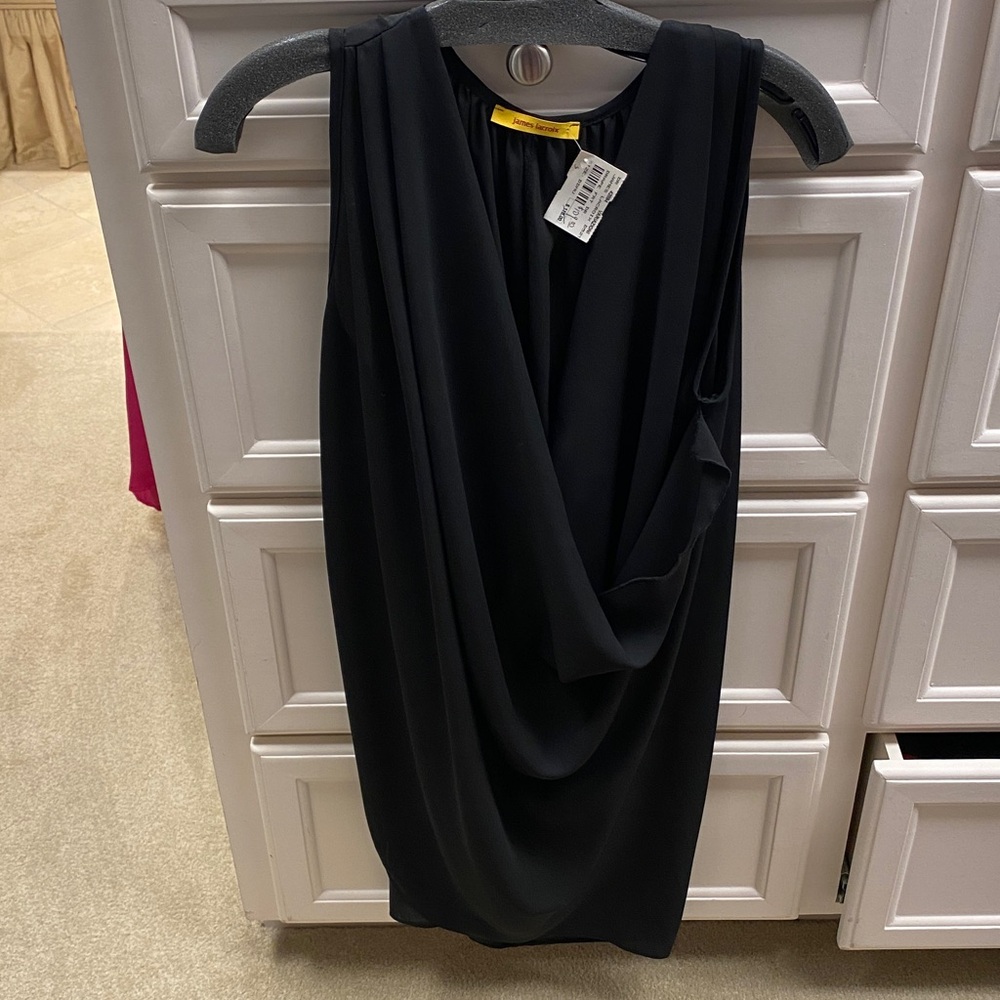 NWT James Lacroix Black Toga Dress.